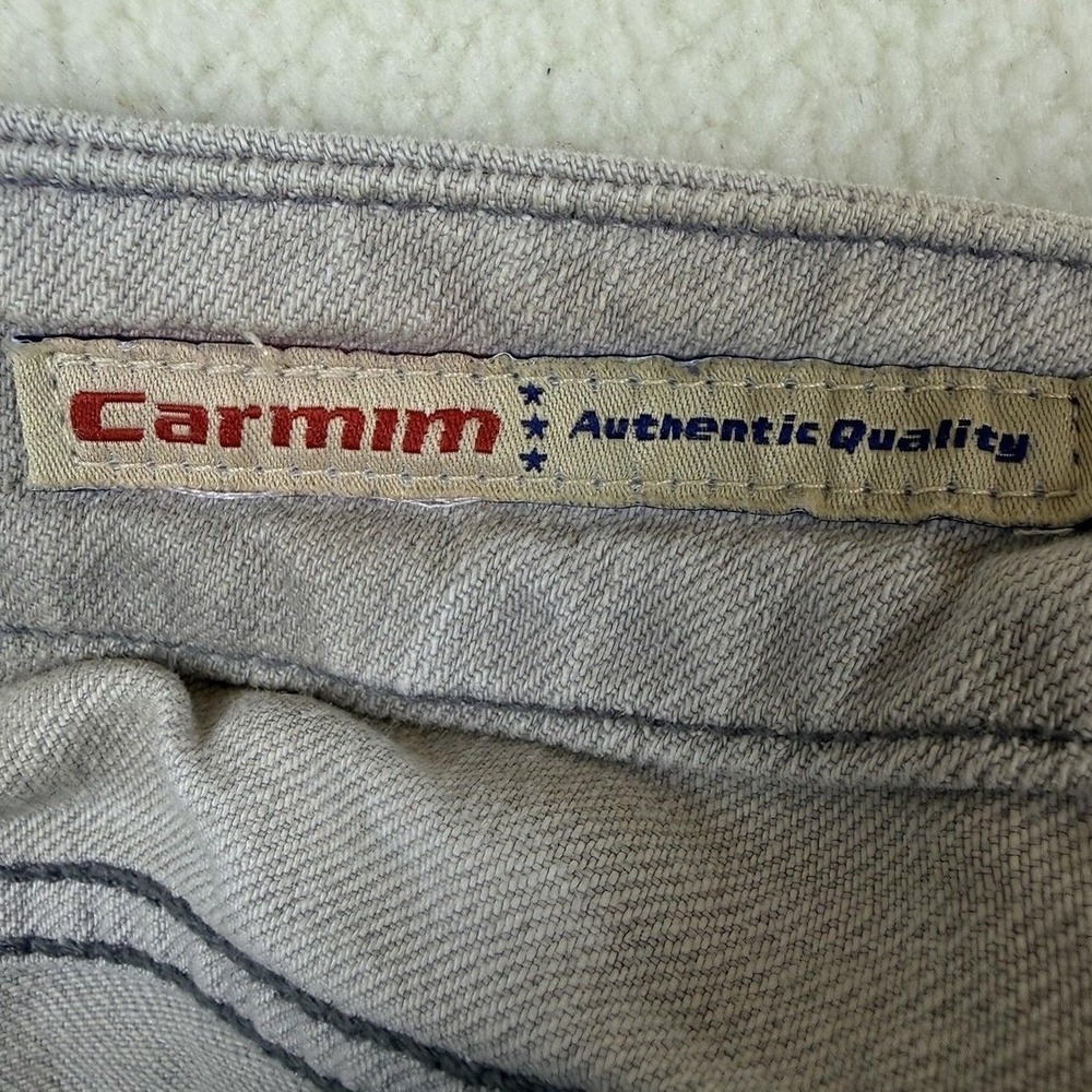 Carmim Womens 30 Silver Metallic Coated Skinny Jeans Made in Brazil Grey Y2K - Picture 9 of 9